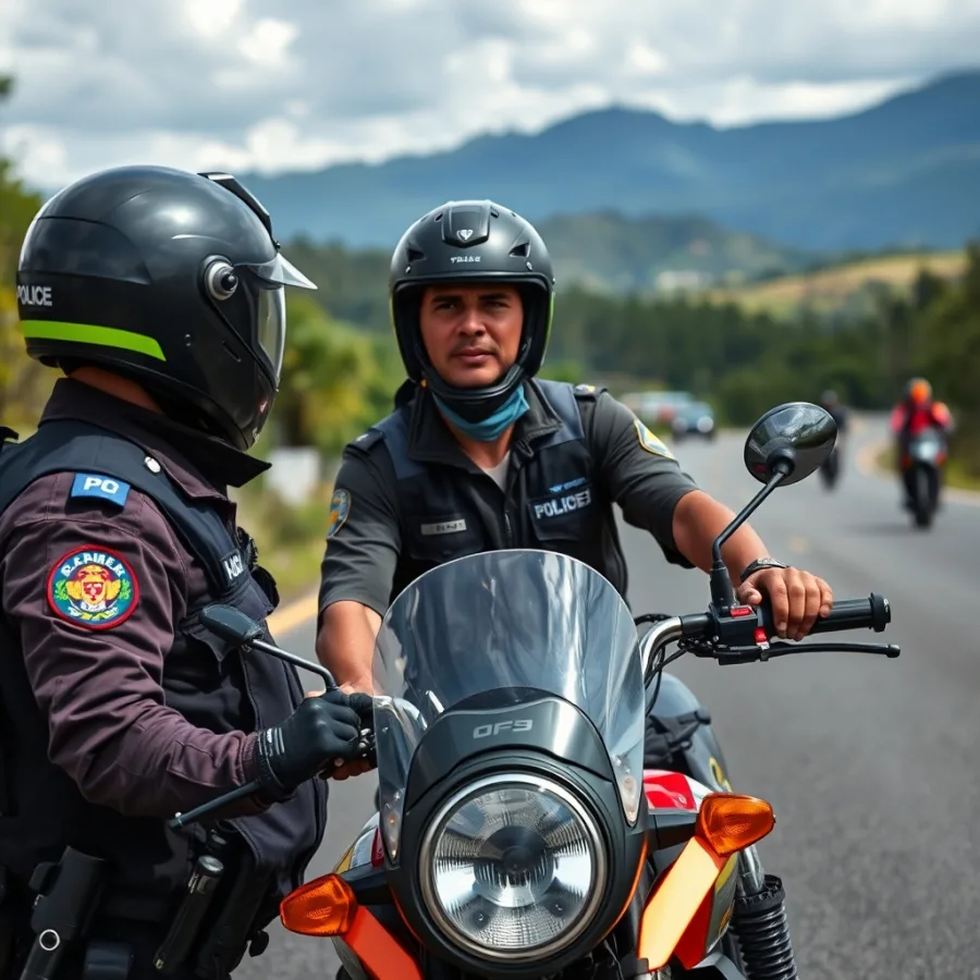 Capturan a motociclista por presunta falsificación de licencia de tránsito en ruta Santa Fe de Antioquia–Medellín