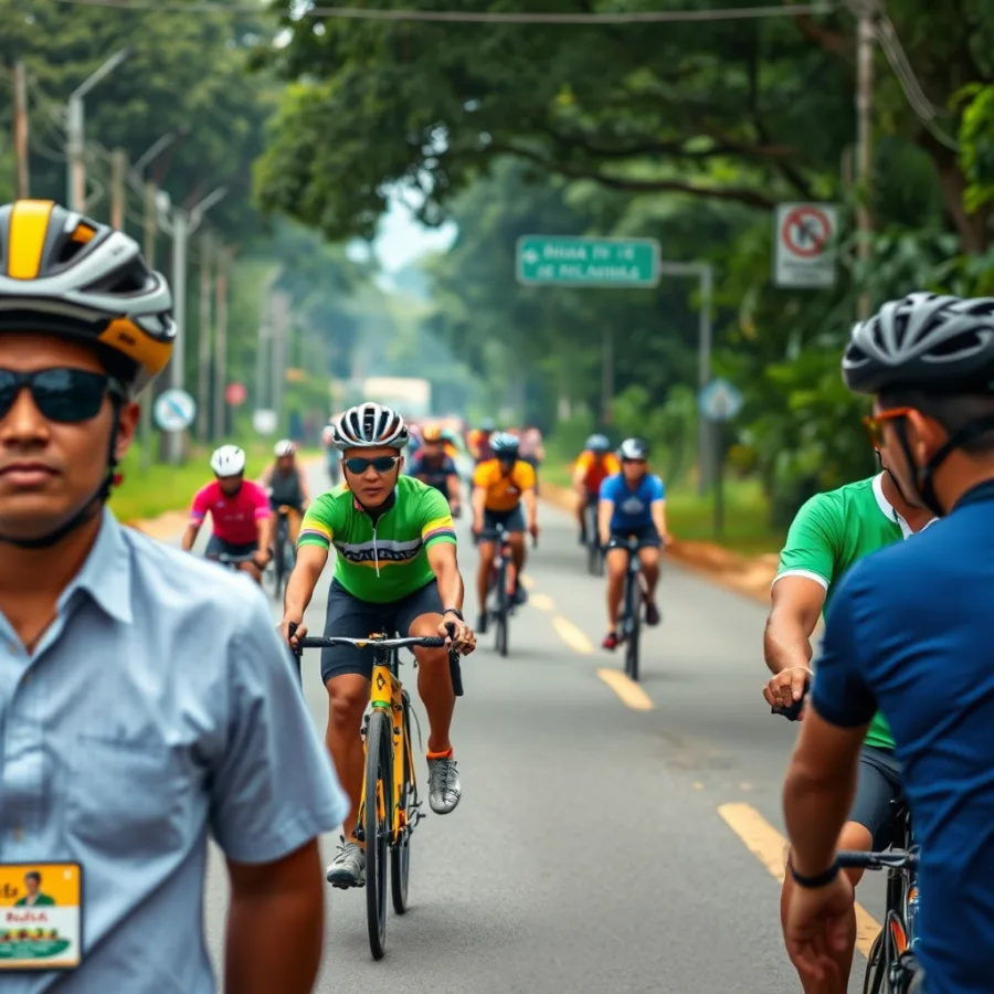 Carrera Ciclística Cierra Vía La Línea entre Quindío y Tolima