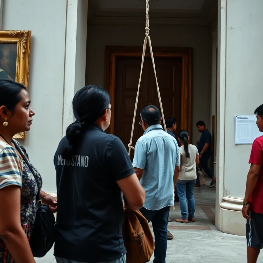 De la Espriella ordenó desmontar obras de arte que hacían alusión a la historia de la lucha social