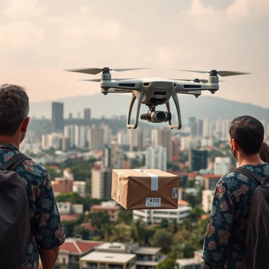 Drones de entrega revolucionan la logística en Medellín