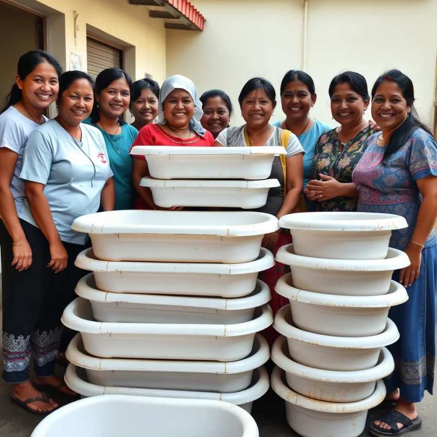 Exalumnas de Santa Inés donan bañeras para bebés necesitados: Un gesto solidario que cala hondo en la comunidad