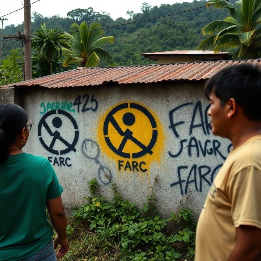 Grafitis de las disidencias de las FARC en La Virginia, Risaralda